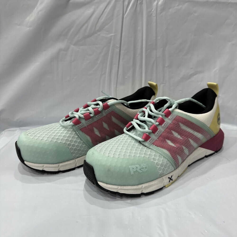 Timberland Pro Radius TB1A41GY357 Women's 8.5 Green Comp Toe Work Shoes EBS1141